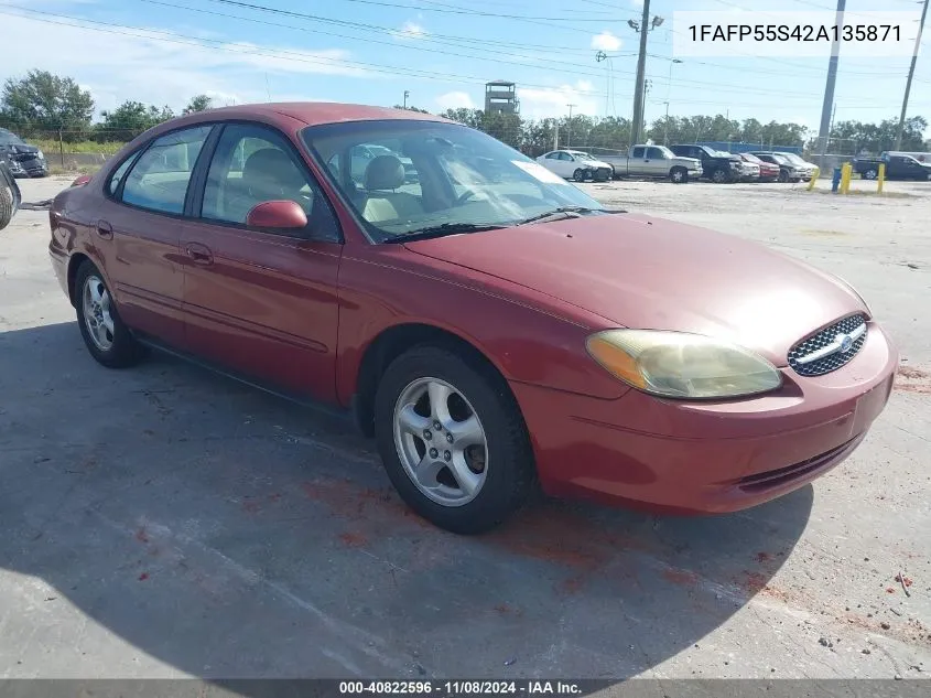 2002 Ford Taurus Ses VIN: 1FAFP55S42A135871 Lot: 40822596