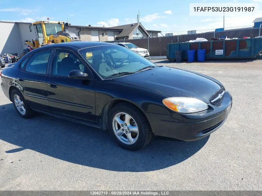 2003 Ford Taurus Se VIN: 1FAFP53U23G191987 Lot: 12082710