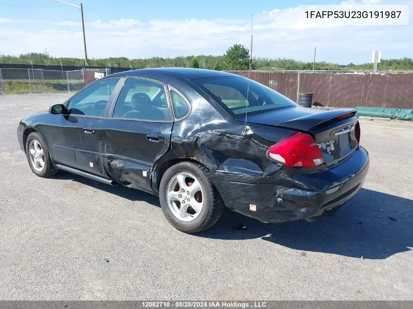 2003 Ford Taurus Se VIN: 1FAFP53U23G191987 Lot: 12082710