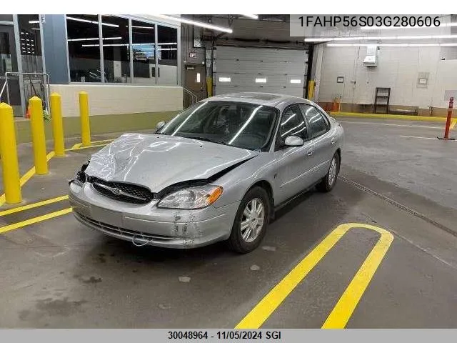 2003 Ford Taurus Sel VIN: 1FAHP56S03G280606 Lot: 30048964