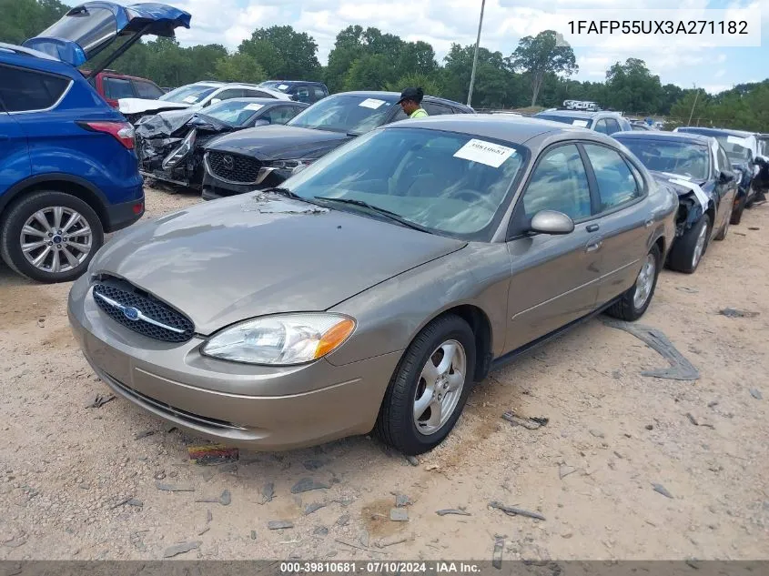 2003 Ford Taurus Ses VIN: 1FAFP55UX3A271182 Lot: 39810681