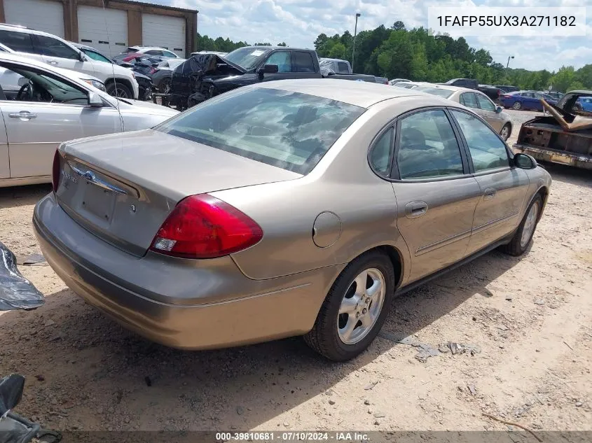 2003 Ford Taurus Ses VIN: 1FAFP55UX3A271182 Lot: 39810681