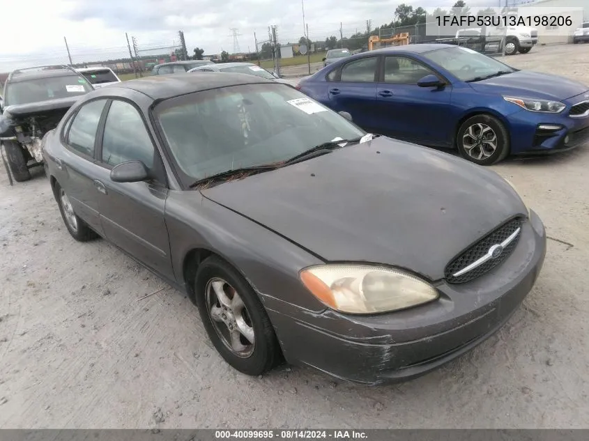 2003 Ford Taurus Se VIN: 1FAFP53U13A198206 Lot: 40099695