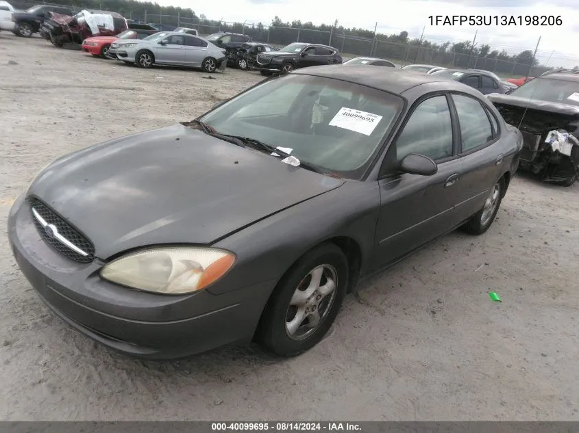 2003 Ford Taurus Se VIN: 1FAFP53U13A198206 Lot: 40099695