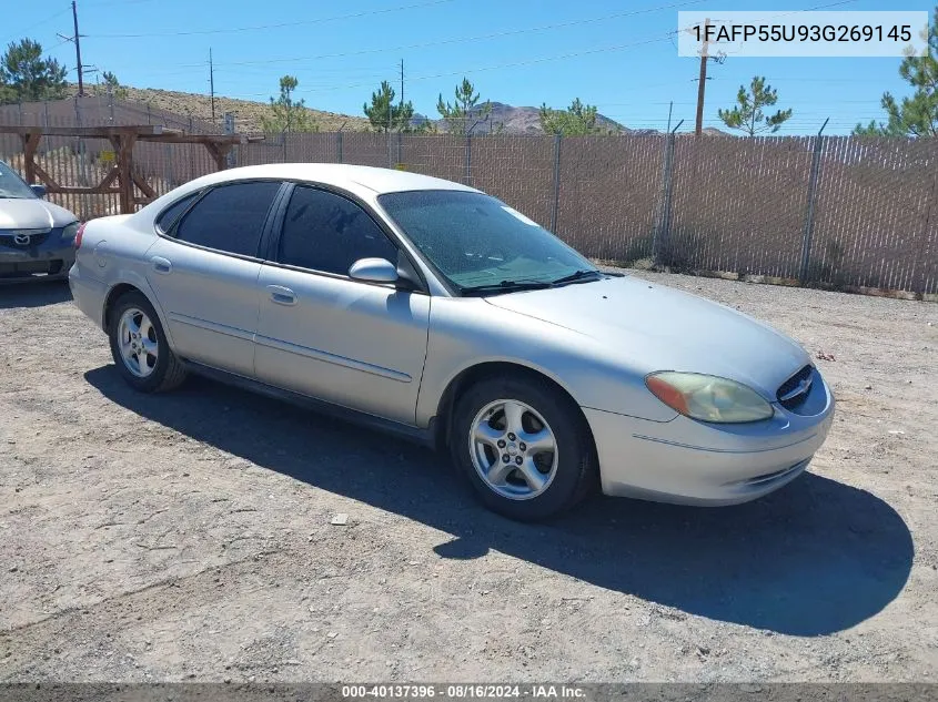 2003 Ford Taurus Ses VIN: 1FAFP55U93G269145 Lot: 40137396