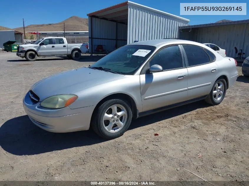 2003 Ford Taurus Ses VIN: 1FAFP55U93G269145 Lot: 40137396