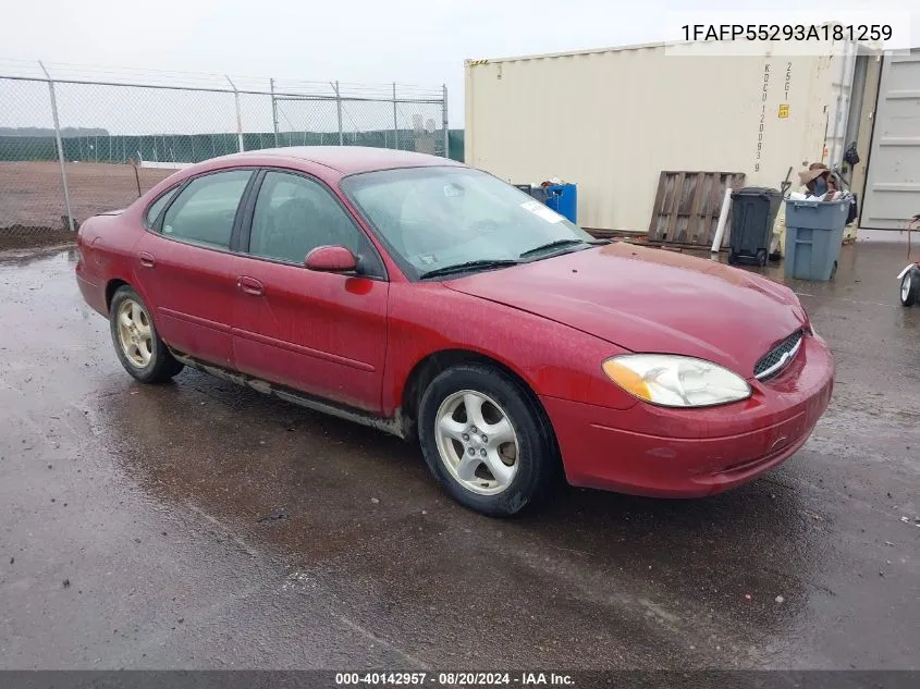 1FAFP55293A181259 2003 Ford Taurus Ses