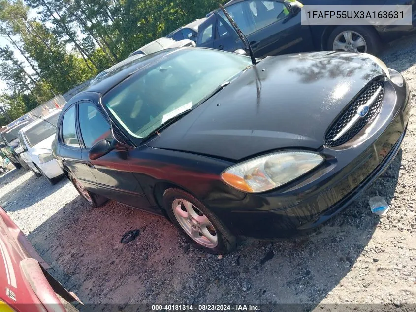 2003 Ford Taurus Ses VIN: 1FAFP55UX3A163631 Lot: 40181314