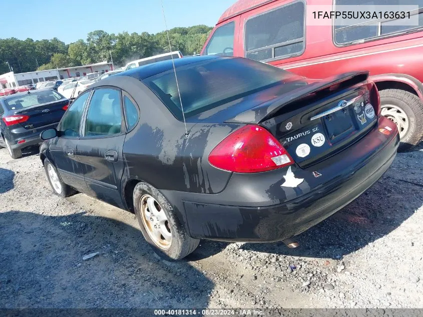 2003 Ford Taurus Ses VIN: 1FAFP55UX3A163631 Lot: 40181314