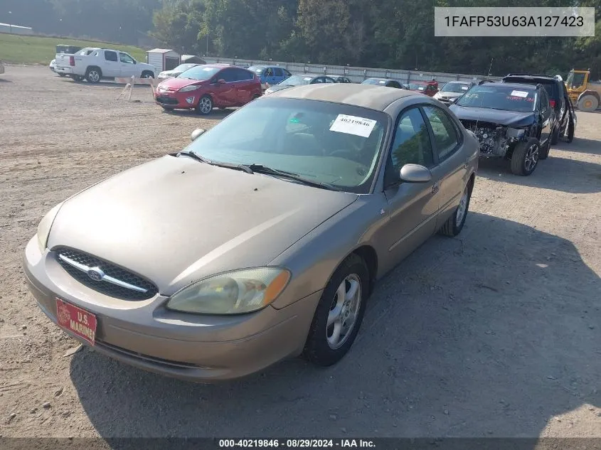 2003 Ford Taurus Se VIN: 1FAFP53U63A127423 Lot: 40219846