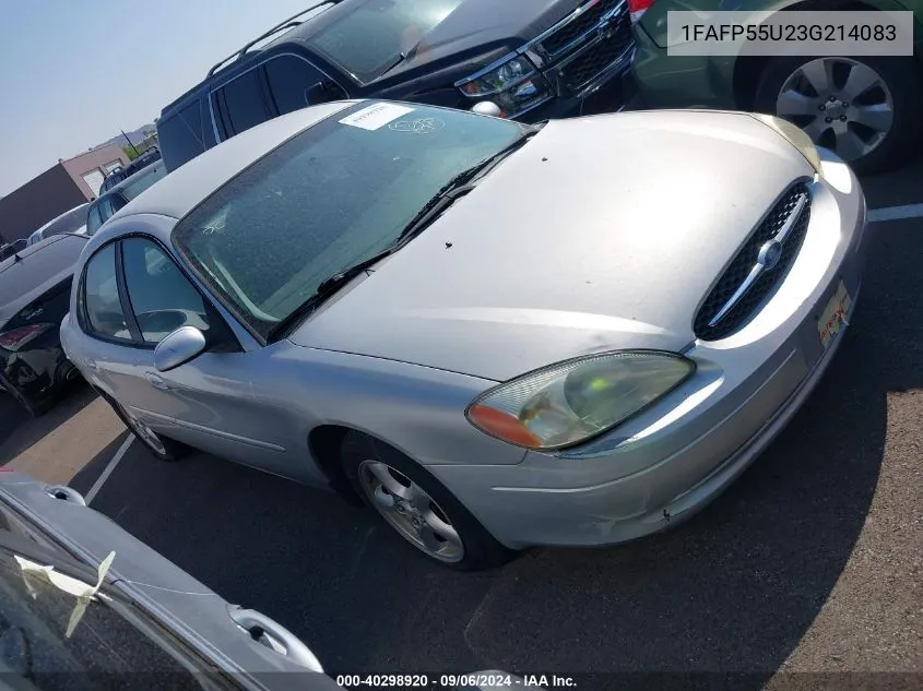 2003 Ford Taurus Ses VIN: 1FAFP55U23G214083 Lot: 40298920