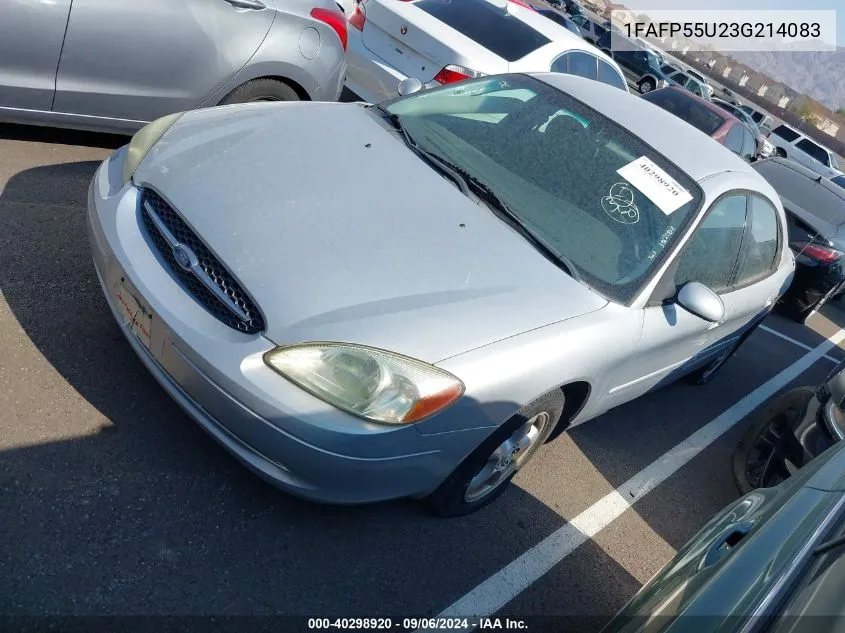 2003 Ford Taurus Ses VIN: 1FAFP55U23G214083 Lot: 40298920