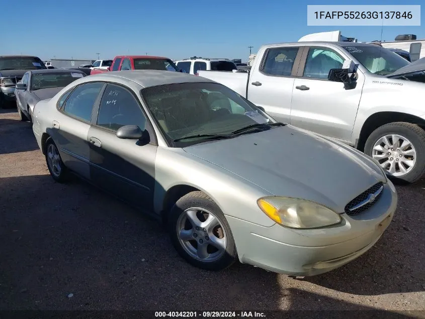 2003 Ford Taurus Ses VIN: 1FAFP55263G137846 Lot: 40342201