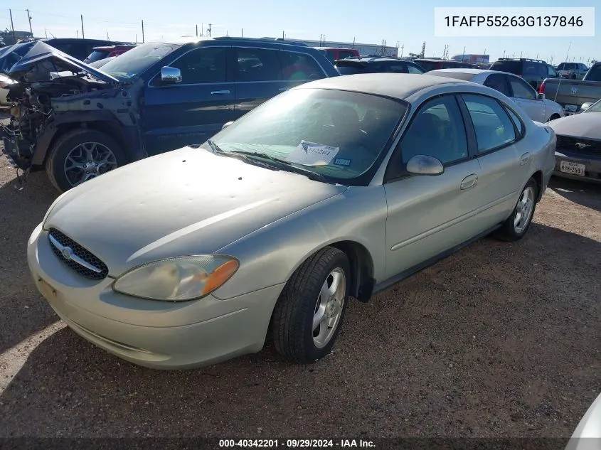 2003 Ford Taurus Ses VIN: 1FAFP55263G137846 Lot: 40342201