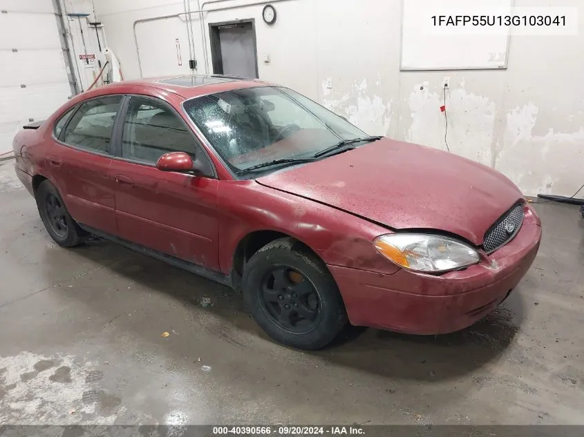 2003 Ford Taurus Ses VIN: 1FAFP55U13G103041 Lot: 40390566