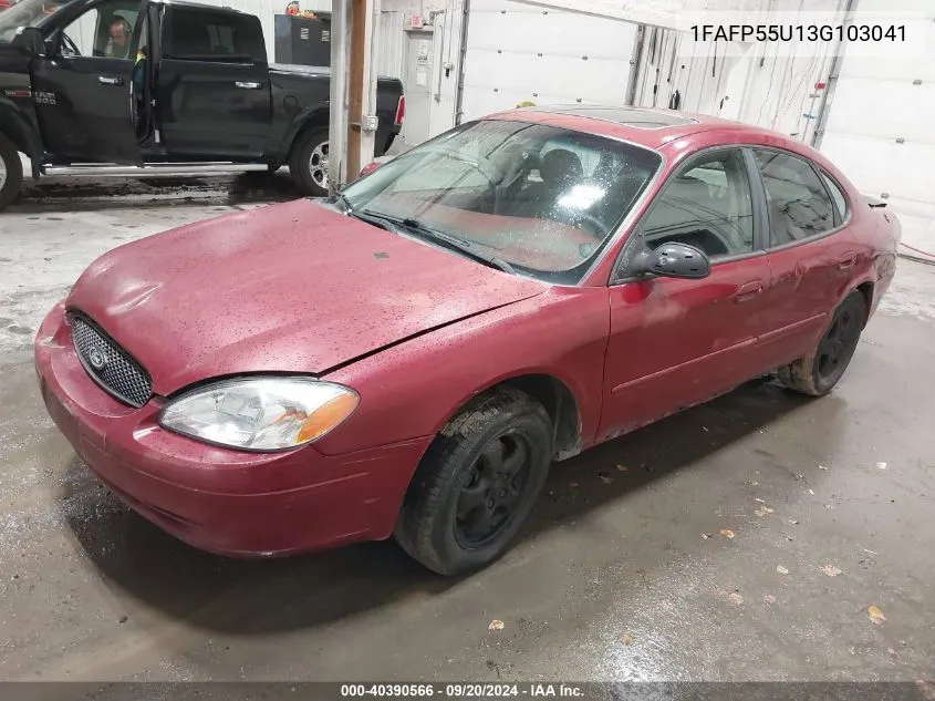 2003 Ford Taurus Ses VIN: 1FAFP55U13G103041 Lot: 40390566