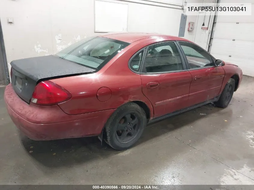 2003 Ford Taurus Ses VIN: 1FAFP55U13G103041 Lot: 40390566