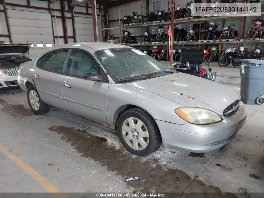 2003 Ford Taurus Lx VIN: 1FAFP52U83G144142 Lot: 40411750