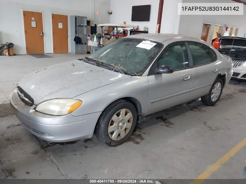 2003 Ford Taurus Lx VIN: 1FAFP52U83G144142 Lot: 40411750