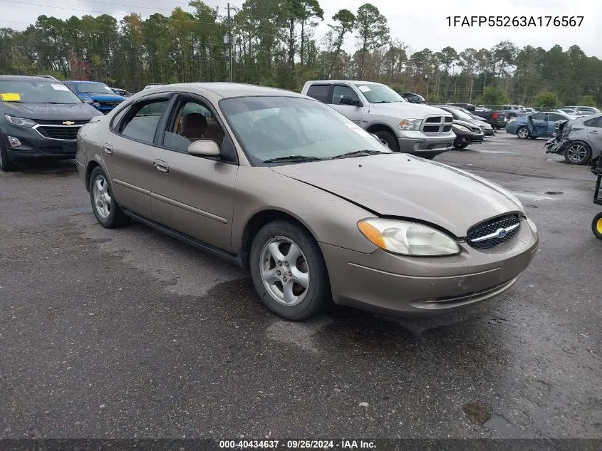 2003 Ford Taurus Ses VIN: 1FAFP55263A176567 Lot: 40434637