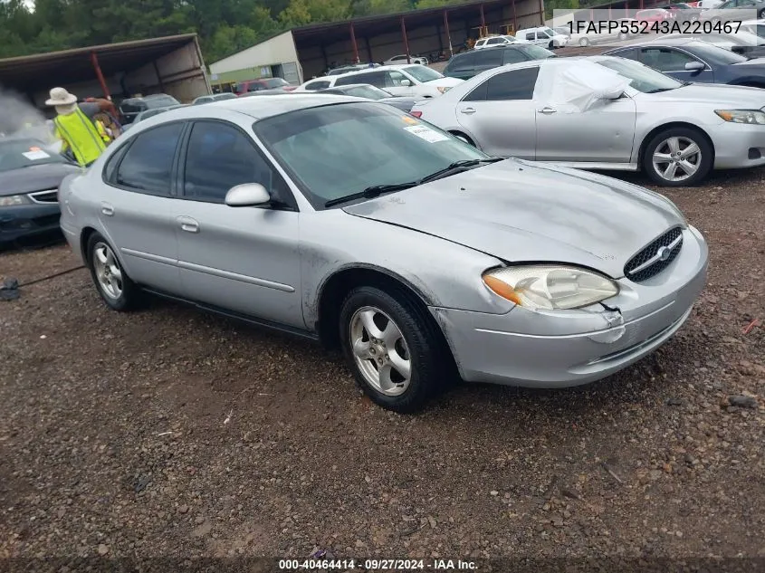 2003 Ford Taurus Ses VIN: 1FAFP55243A220467 Lot: 40464414