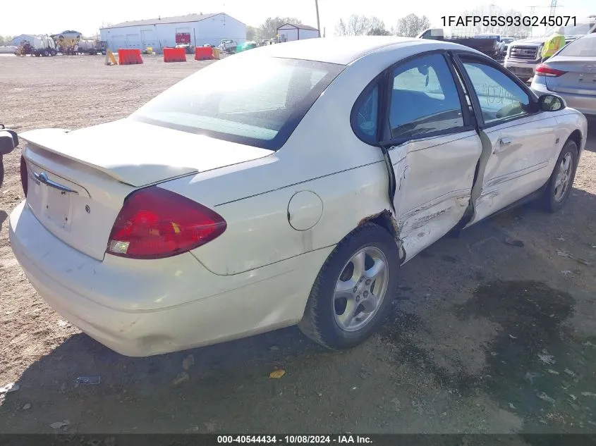 2003 Ford Taurus Ses VIN: 1FAFP55S93G245071 Lot: 40544434