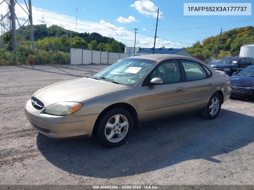 2003 Ford Taurus Ses VIN: 1FAFP552X3A177737 Lot: 40550394