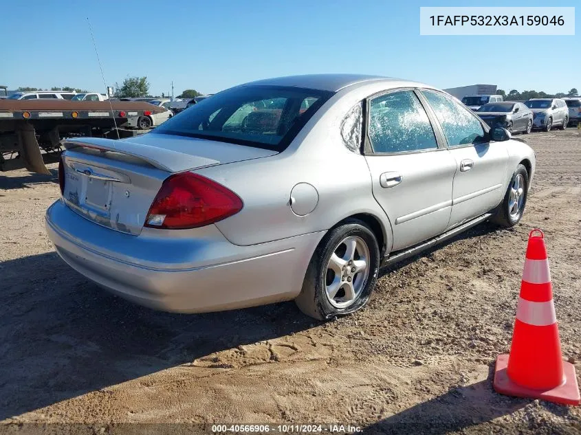 2003 Ford Taurus Se VIN: 1FAFP532X3A159046 Lot: 40566906