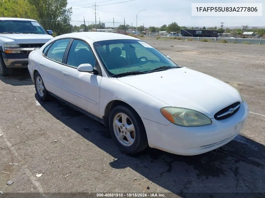 2003 Ford Taurus Ses VIN: 1FAFP55U83A277806 Lot: 40581910