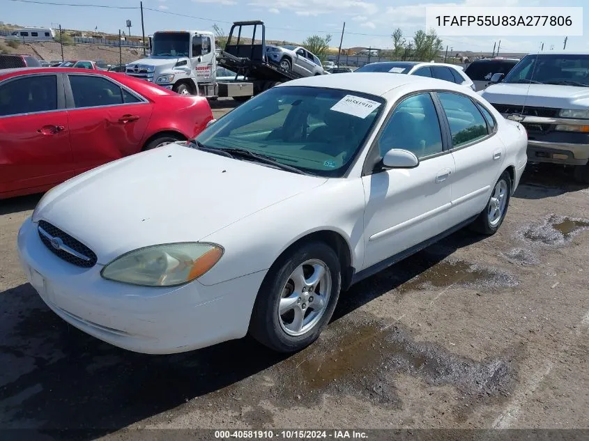 2003 Ford Taurus Ses VIN: 1FAFP55U83A277806 Lot: 40581910