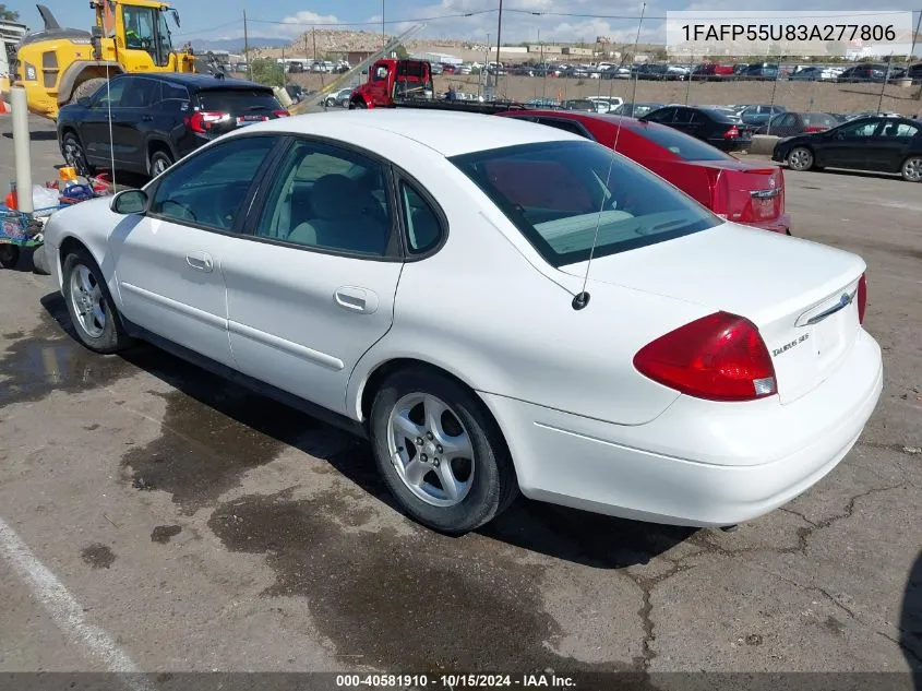 2003 Ford Taurus Ses VIN: 1FAFP55U83A277806 Lot: 40581910