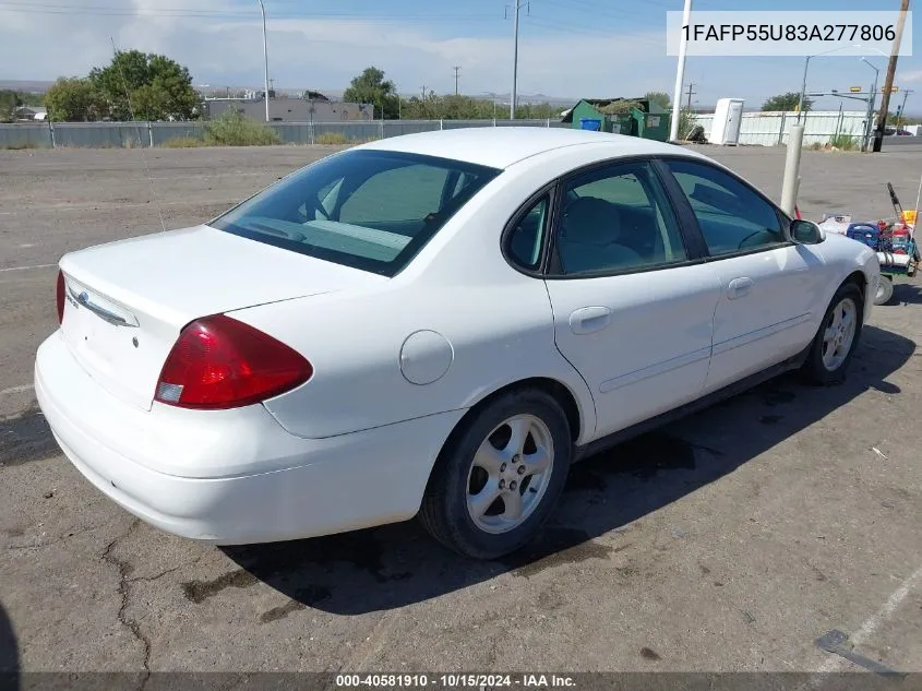 2003 Ford Taurus Ses VIN: 1FAFP55U83A277806 Lot: 40581910