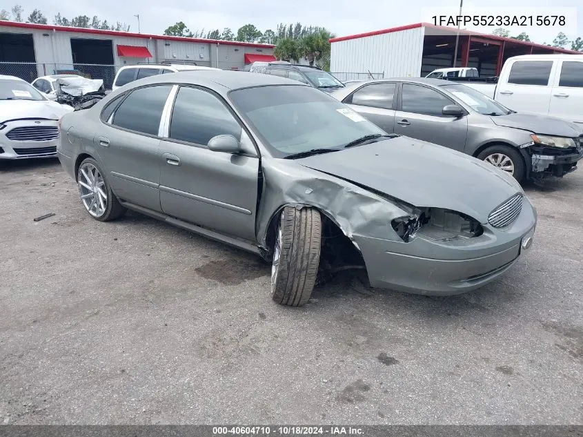 2003 Ford Taurus Ses VIN: 1FAFP55233A215678 Lot: 40604710