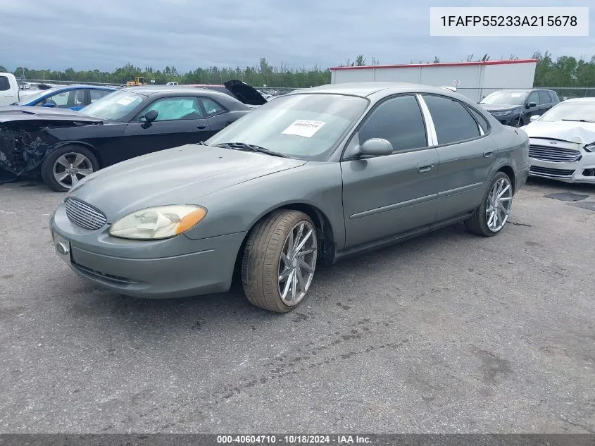 2003 Ford Taurus Ses VIN: 1FAFP55233A215678 Lot: 40604710