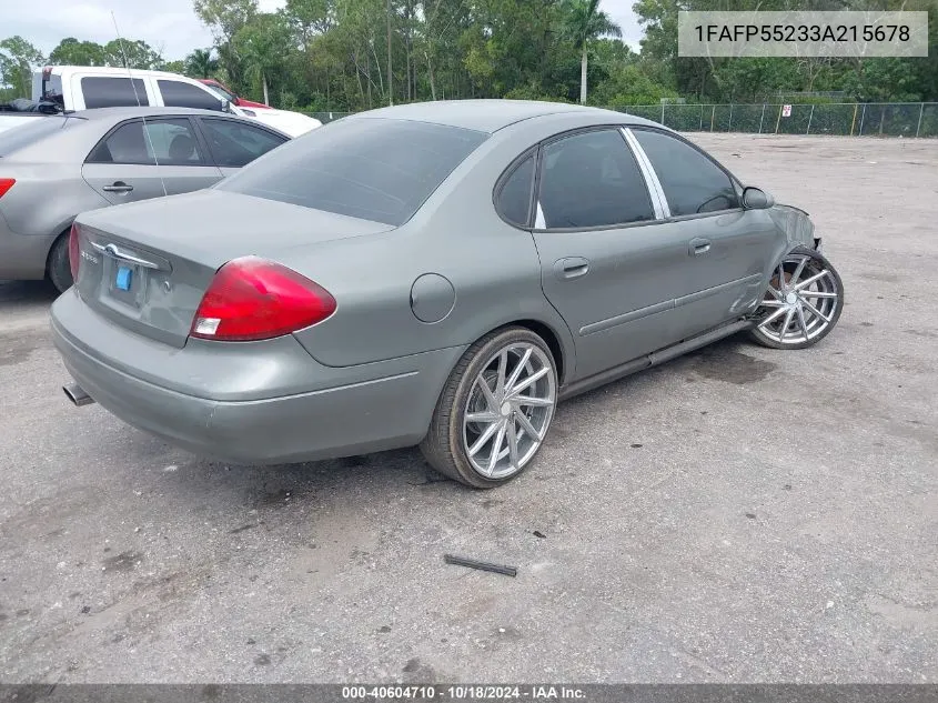 2003 Ford Taurus Ses VIN: 1FAFP55233A215678 Lot: 40604710