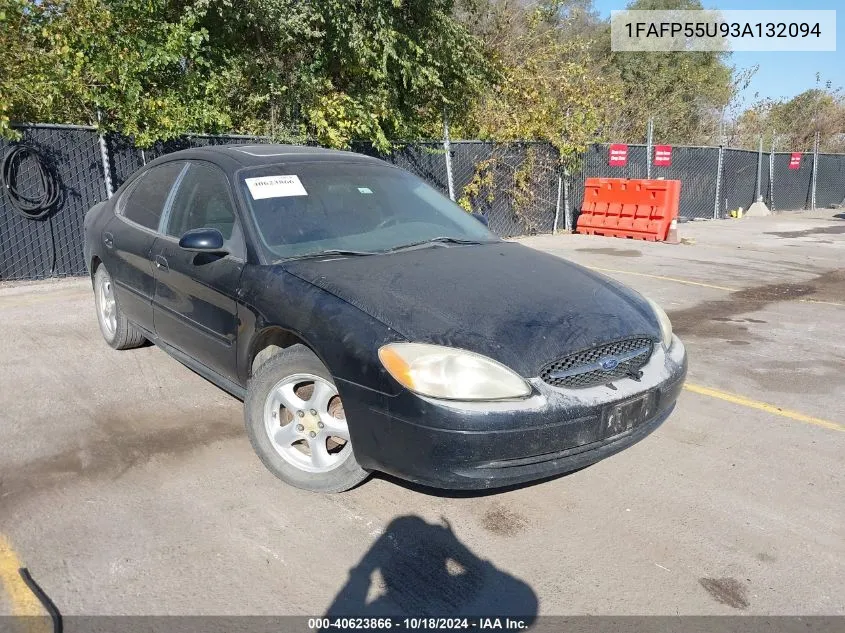 2003 Ford Taurus Ses VIN: 1FAFP55U93A132094 Lot: 40623866