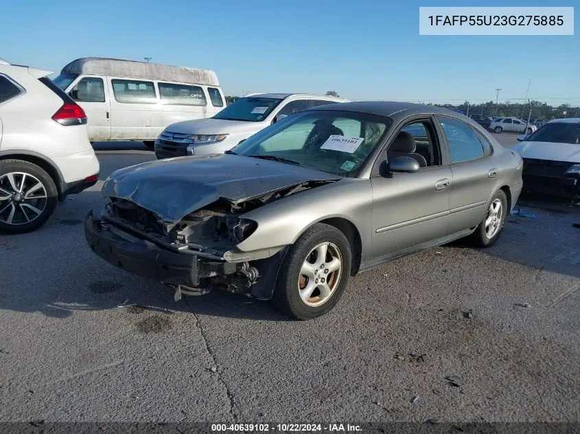 2003 Ford Taurus Ses VIN: 1FAFP55U23G275885 Lot: 40639102