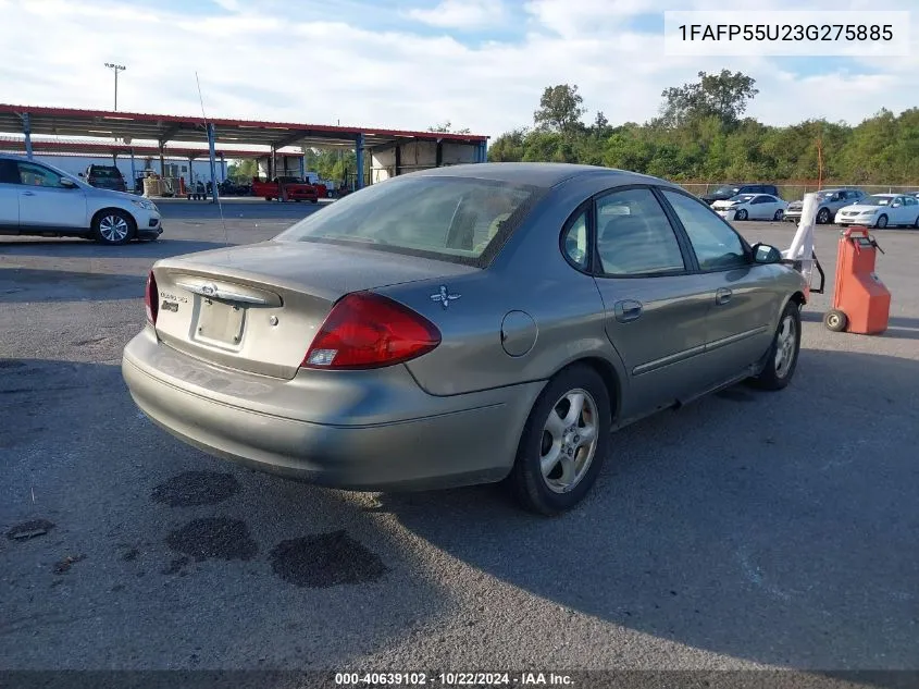 2003 Ford Taurus Ses VIN: 1FAFP55U23G275885 Lot: 40639102