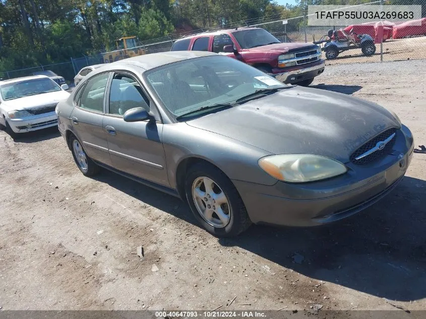 2003 Ford Taurus Ses VIN: 1FAFP55U03A269683 Lot: 40647093