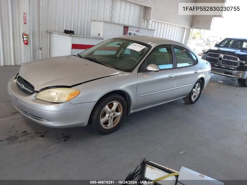 2003 Ford Taurus Ses VIN: 1FAFP55283G230755 Lot: 40678291