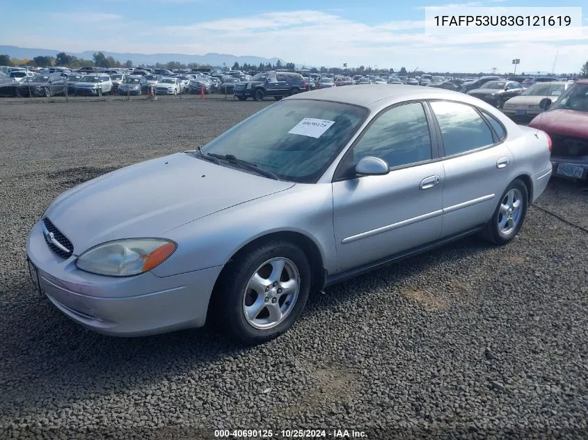 2003 Ford Taurus Se VIN: 1FAFP53U83G121619 Lot: 40690125