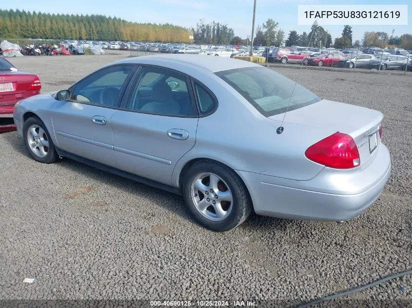 2003 Ford Taurus Se VIN: 1FAFP53U83G121619 Lot: 40690125