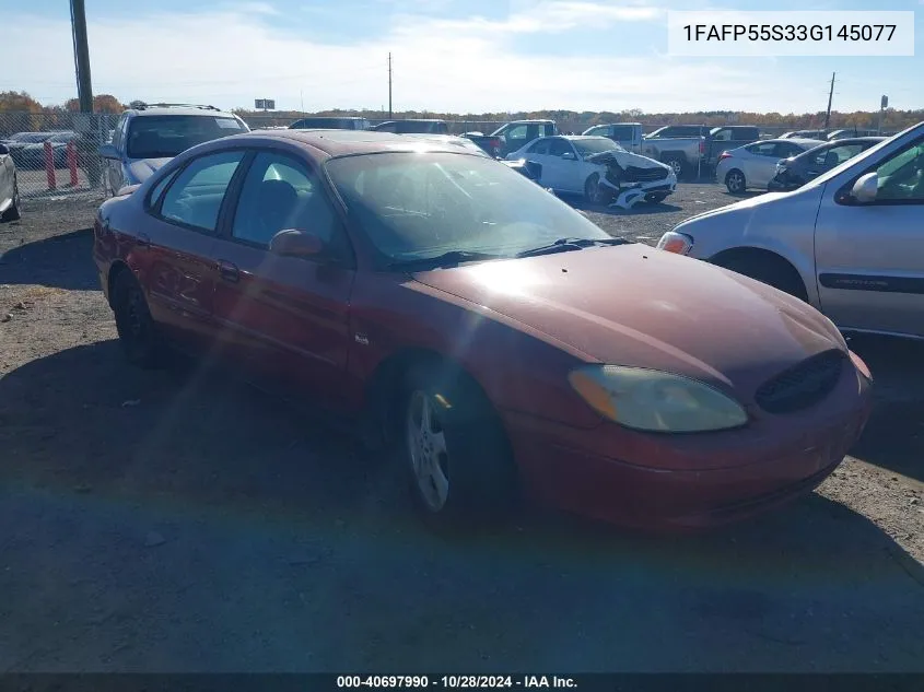 2003 Ford Taurus Ses VIN: 1FAFP55S33G145077 Lot: 40697990