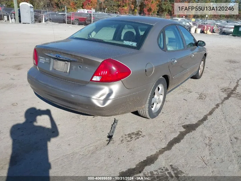 2003 Ford Taurus Ses VIN: 1FAFP55U13A120246 Lot: 40699859