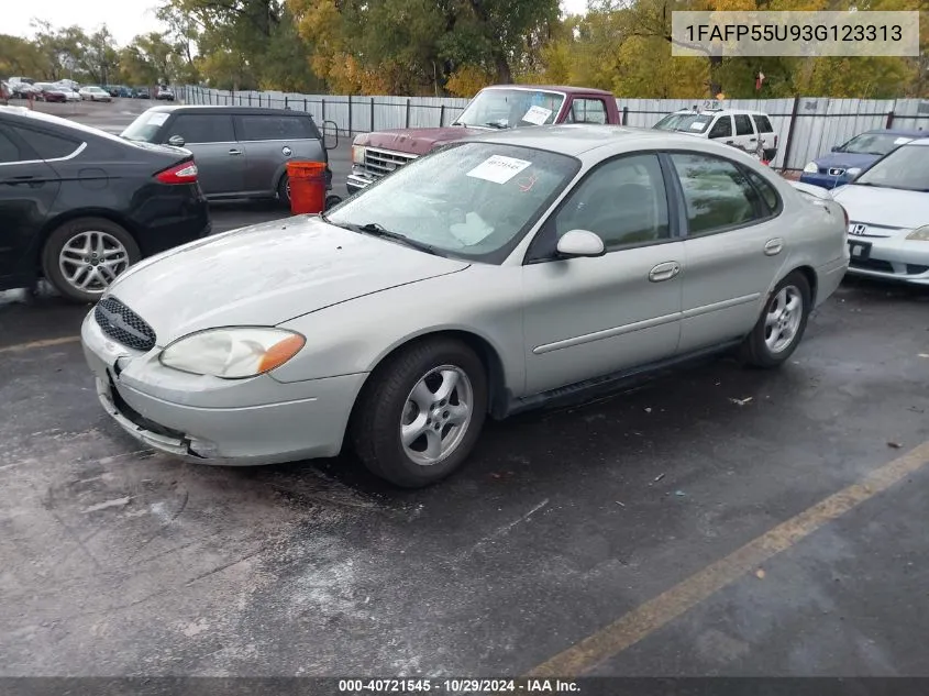 2003 Ford Taurus Ses VIN: 1FAFP55U93G123313 Lot: 40721545