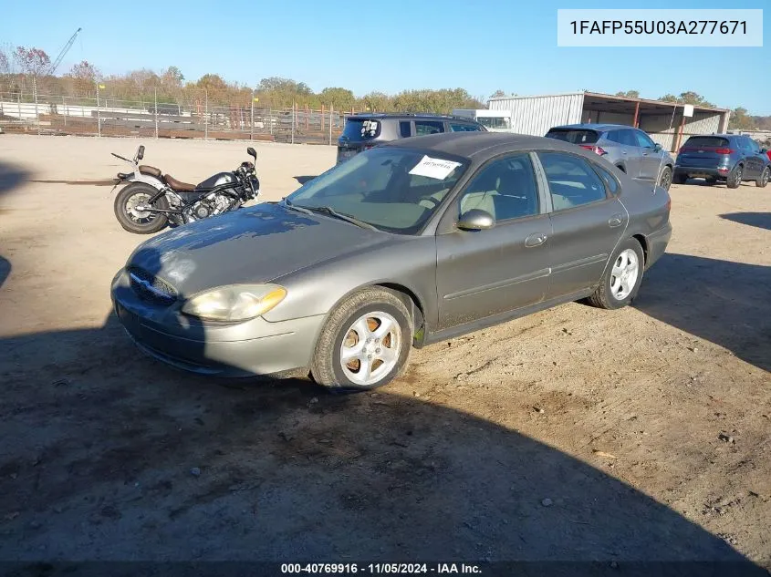 2003 Ford Taurus Ses VIN: 1FAFP55U03A277671 Lot: 40769916