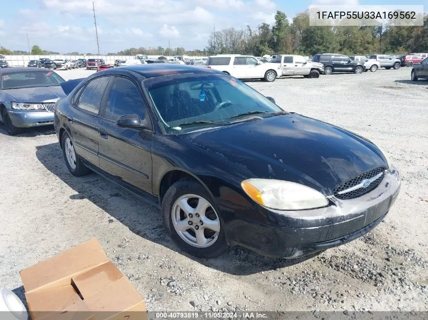 2003 Ford Taurus Ses VIN: 1FAFP55U33A169562 Lot: 40793819