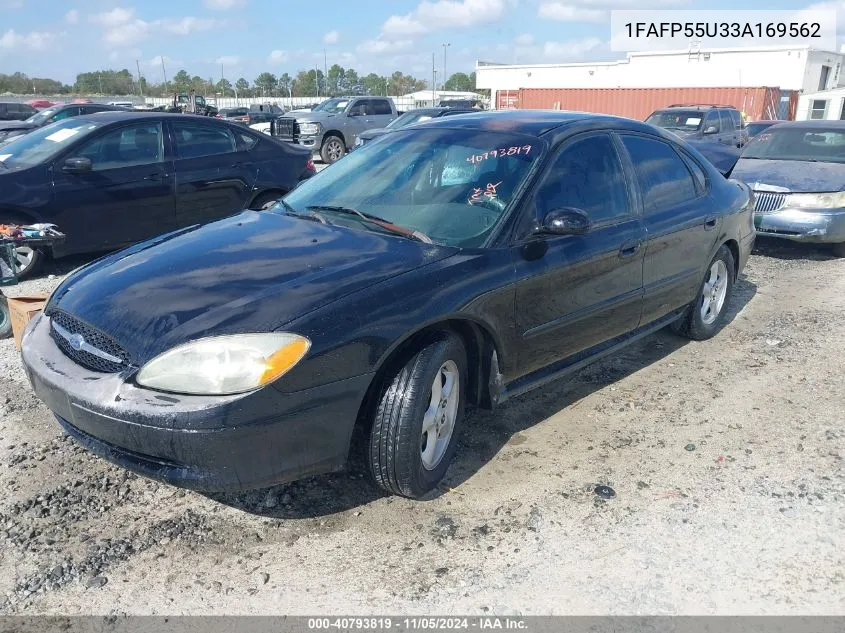 2003 Ford Taurus Ses VIN: 1FAFP55U33A169562 Lot: 40793819