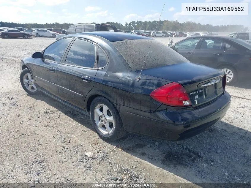 2003 Ford Taurus Ses VIN: 1FAFP55U33A169562 Lot: 40793819