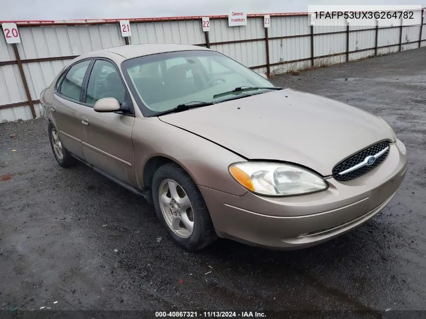 2003 Ford Taurus Se VIN: 1FAFP53UX3G264782 Lot: 40867321